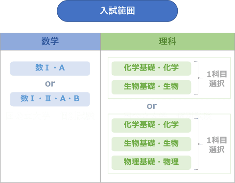 私立大学看護学部の入試範囲